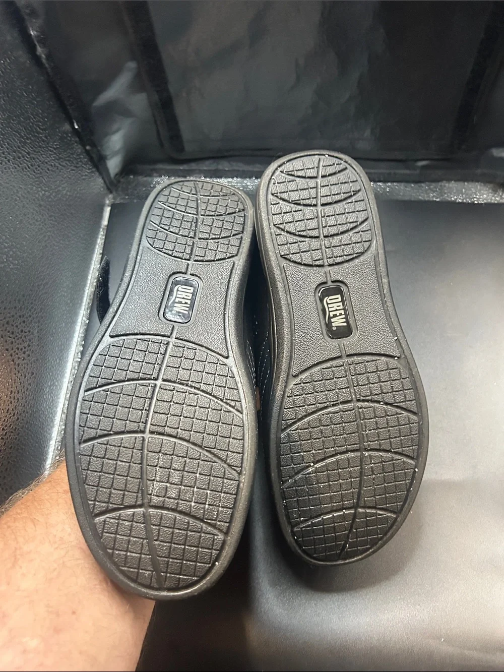 DREW Black Mary Jane Comfort Flats with Hook-and-Loop Strap